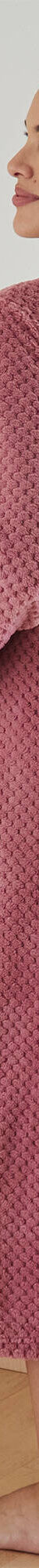 Robe de chambre maille polaire col châle - longueur 120 cm (rose) Robe de chambre maille polaire col châle - longueur 120 cm (rose)